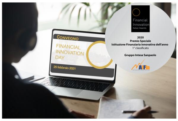 Intesa Sanpaolo premiata da AIFIn come “Istituzione Finanziaria innovativa dell’anno 2020”